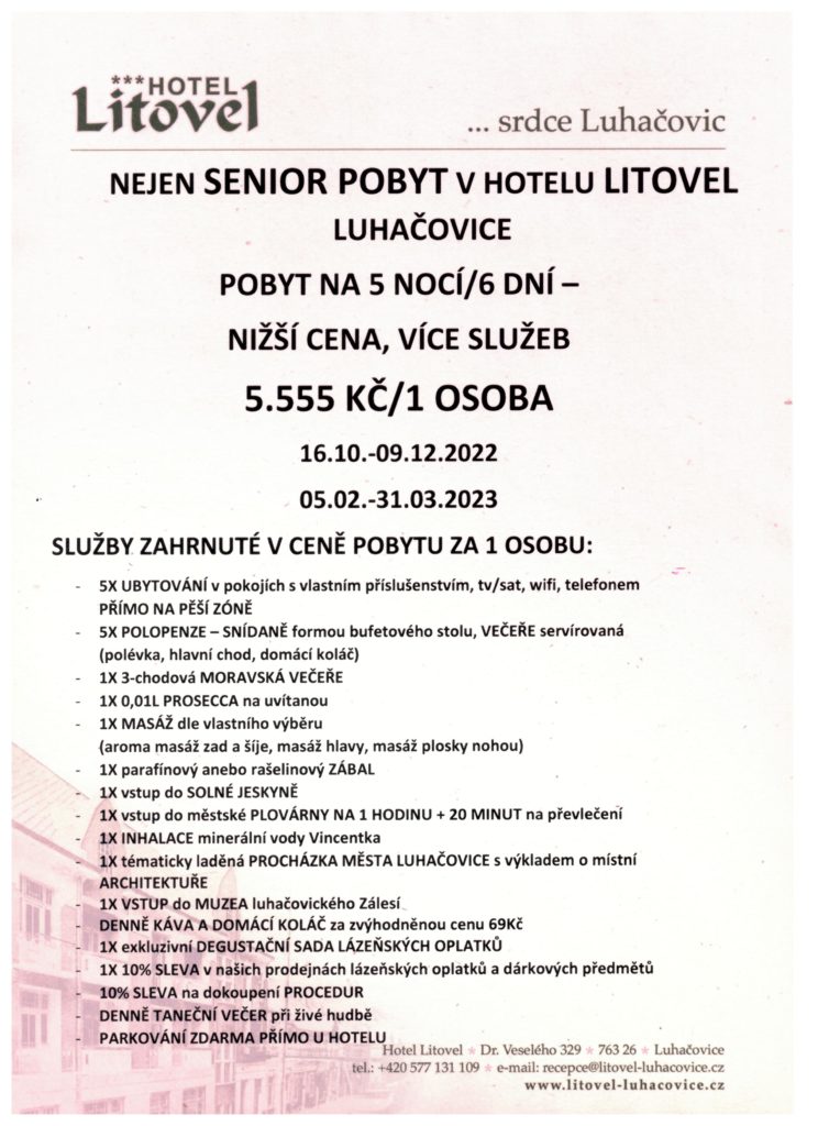 Leták senior pobyt